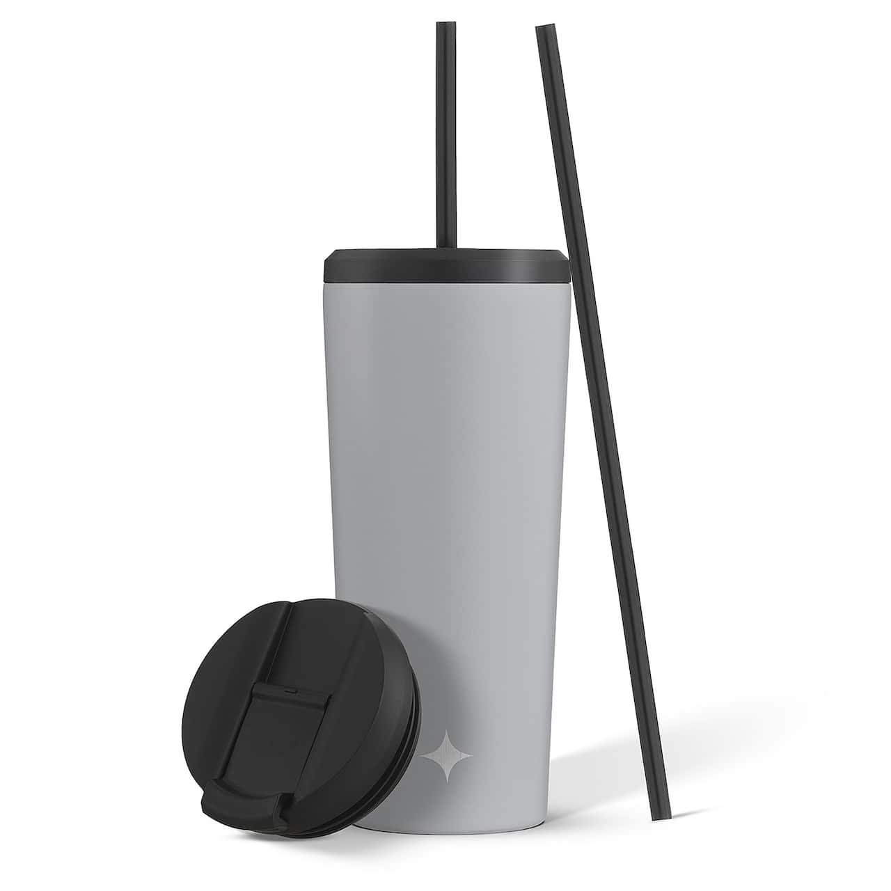 JoyJolt® 20oz. Vacuum Insulated Tumbler with Flip Lid & Straw